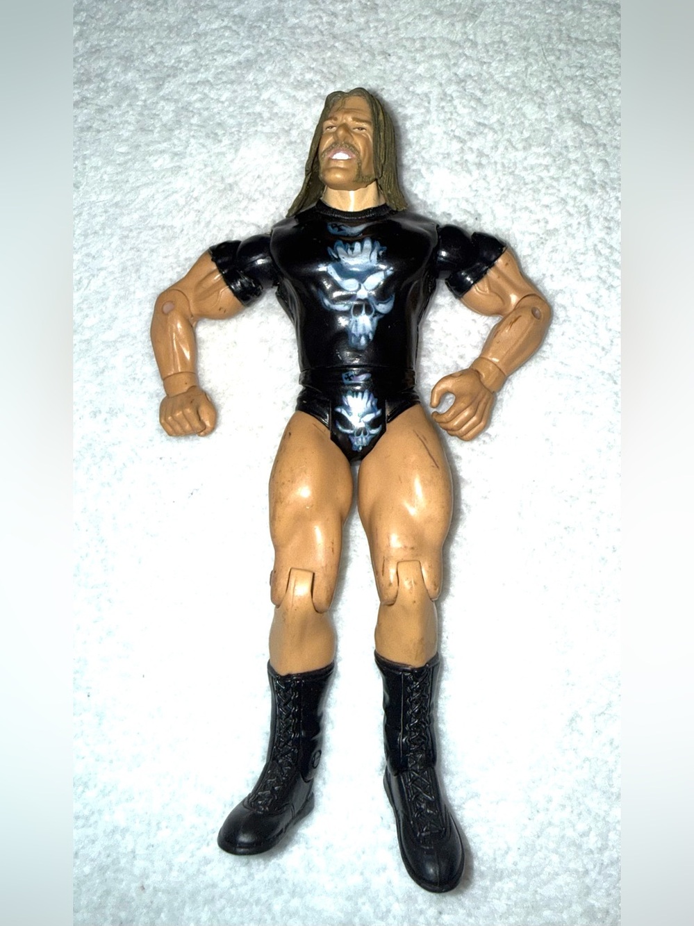 WWE Triple H 2003 Jakks Pacific Ruthless Aggression Action Figure Skull Trunks